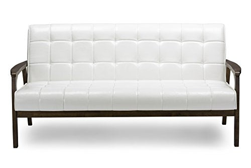 Baxton Studio Mid-Century Masterpieces Sofa, White