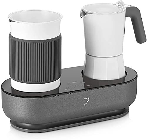 SEVEN&ME Espresso Machine with Milk Frother Coffee Maker Make Latte Cappuccino Macchiato in 3 Minutes Coffee Machine Electric Moka Pot Enjoy Barista-quality Espresso at Home