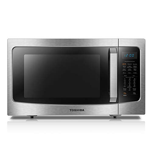 Toshiba ML-EC42P(SS) Multifunctional Microwave Oven with Healthy Air Fry, Convection Cooking, Smart Sensor, Easy-to-Clean Interior and ECO Mode, 1.5 Cu.ft, Black Stainless Steel