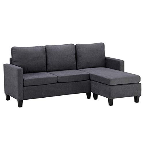 JDBDYA Sofa Sectional Sofa Futon Sofa for Living Room Couches and Sofas Modern Sofa Furniture Set Sofa Set Fabric Sofa Corner Sofa Upholstered Contemporary for Living Room, Bedroom, Dark Grey