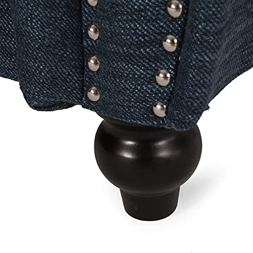 Christopher Knight Home Parksley Sofas, Navy Blue + Dark Brown