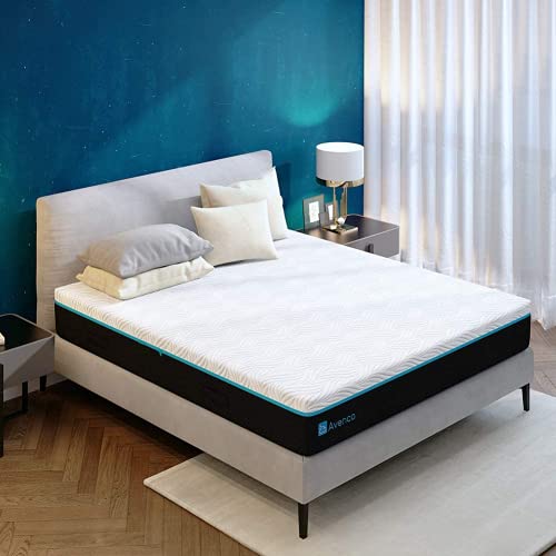 Full Size Mattress, Avenco Full Size Memory Foam Mattress in a Box, 10 Inch Gel-Infused Full Mattress with Plush Cover, Ultimate Comfort & Supportive CertiPUR-US & ISPA Certified
