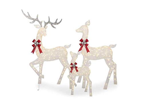 Large 3-Piece LED Lighted Holiday Deer Family - 60