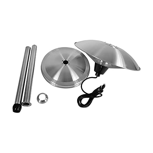 Electric Patio Heater 1500W for Outdoor Heating with Adjustable Height, Quiet Operation, Free Standing and Waterproof Space Warmer