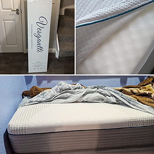 Vesgantti Queen Mattress | 10 Inch Memory Foam Innerspring Hybrid Mattresses | Hypoallergic Ag+ Infused | CertiPUR-US Certified | Medium Firm Pocket Spring Queen Size Bed-in-a-Box