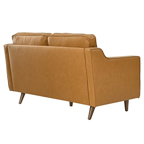 Modway Impart Upholstered Leather Loveseat, Tan