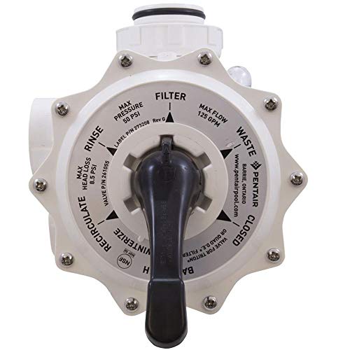 Pentair 261055 Multiport Valve for Triton And Quad D.E. Filters, 2 Inch, 7 1/2 Inch Centerline,White