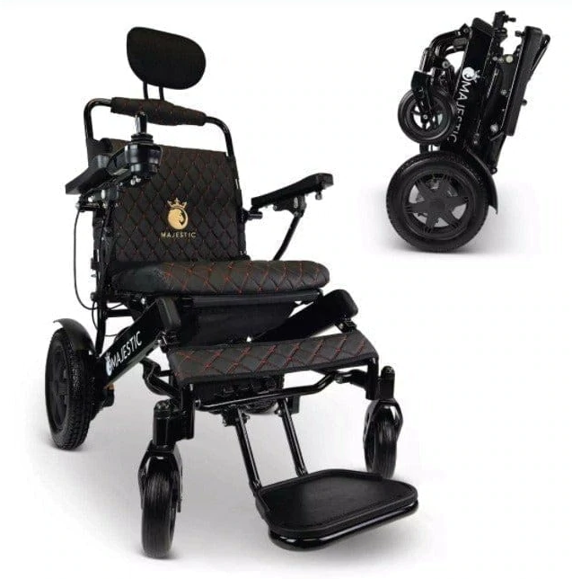 ComfyGO IQ-9000 Majestic 17.5 Inch Wide Seat Remote Controlled Travel Folding  Electric Wheelchair With Recline New