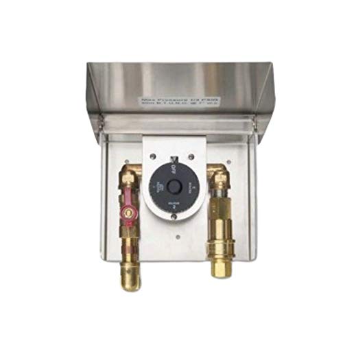 Fire Magic Stainless Steel Gas Connection Box with Quick Disconnect and 3 Hour Shut Off Timer - Propane or Natural Gas Ready (5520-03T)