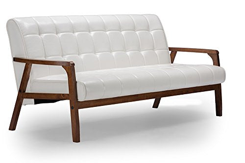 Baxton Studio Mid-Century Masterpieces Sofa, White