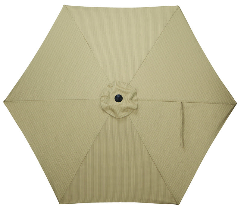 Quik Shade  9 ft. Tan  LED  Patio Umbrella