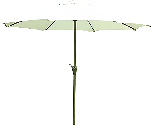 Patio Umbrella Garden Patio Parasol Round Patio Outdoor Table Umbrella, for Family Beach Barbecue Bar,Green GCSQF210525(Color:White;Size:2.5X2.7M)