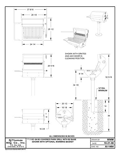 Pilot Rock Steel Covered BBQ Grill - 19in. x 22in. Model Number EC-26/S B2