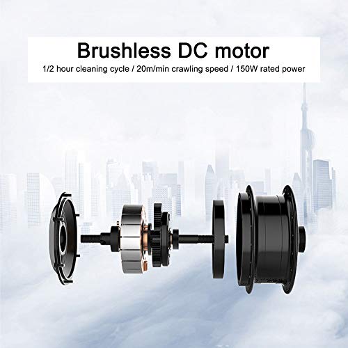 Pool Cleaner Robot, Full Automatic Pool Underwater Vacuum Cleaner Swimming Pool Bottom Cleaning Machine(US Plug 110V)