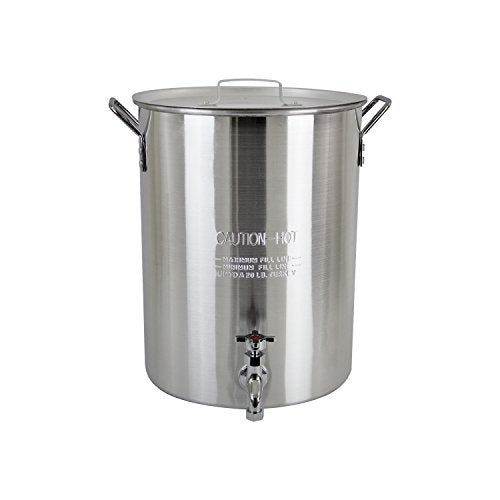 CHARD TFPD30A, Aluminum Fryer Pack with Spigot, Silver Cast Iron, 30 quart