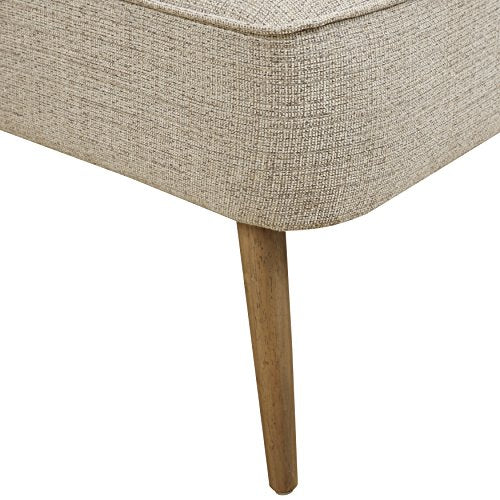 Pulaski Mid Century Vertically Channeled Settee in Kendrick Oatmeal, 50.39