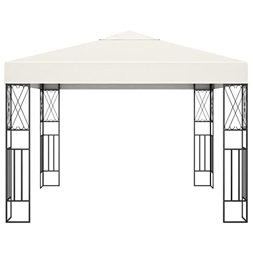 Qulable Gazebo 9.8'x9.8' Cream Fabric