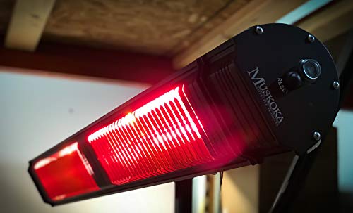 Commercial SunWave Ultra Quartz Infrared heat 3000W 220-240V with Remote Patio Heater (Black)