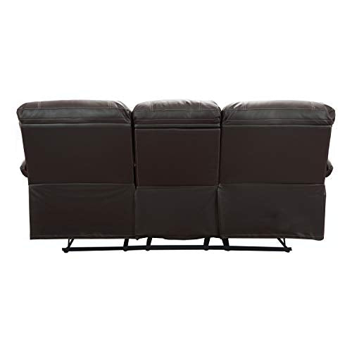 Lexicon Randolph Faux Leather Double Reclining Dropdown Table Sofas, 81