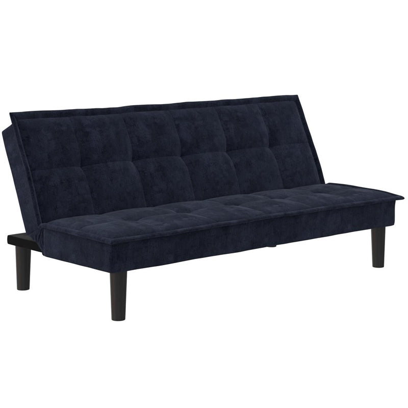 Oscar Memory Foam Futon in Full Size Sofa Bed and Couch in Blue