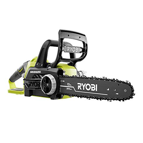 RYOBI P548BTL ONE+ 12 in. 18-Volt Brushless Lithium-Ion Electric Cordless Battery Chainsaw (Tool-Only)