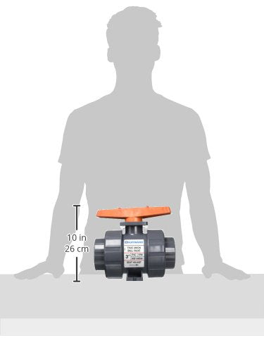Hayward TB1300T 3-Inch PVC TB Series Ball Valve with Viton Seals and Threaded End Connection