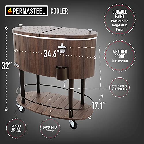 Permasteel PS-A209-BW Patio Cooler, Brown