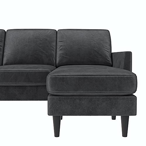 Mr. Kate Winston Reversible Sofa Sectional, Dark Gray Velvet