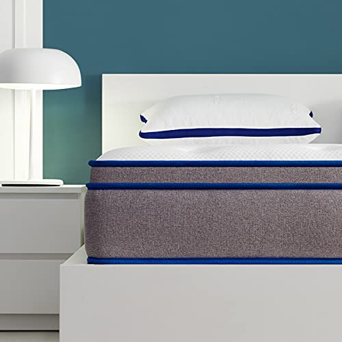 Full Mattress, IYEE NATURE 10 inch Individually Wrapped Coils Innerspring Mattress, Pocket Spring Hybrid Mattresses for Sleep Supportive & Pressure Relief,54