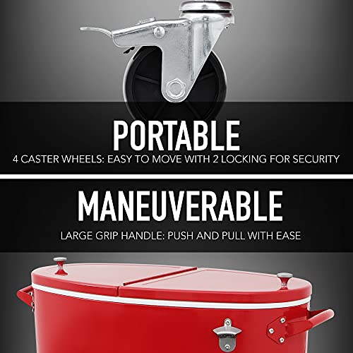 Permasteel PS-A207-RD Patio Cooler, Red