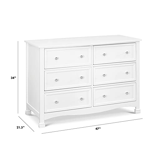 DaVinci Kalani 6-Drawer Double Wide Dresser in White