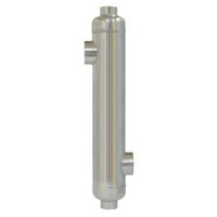 Brazetek 55 kBTU Titanium Shell and Tube Heat Exchanger for Salt Water Swimming Pool / Solar / Spa / Marine applications