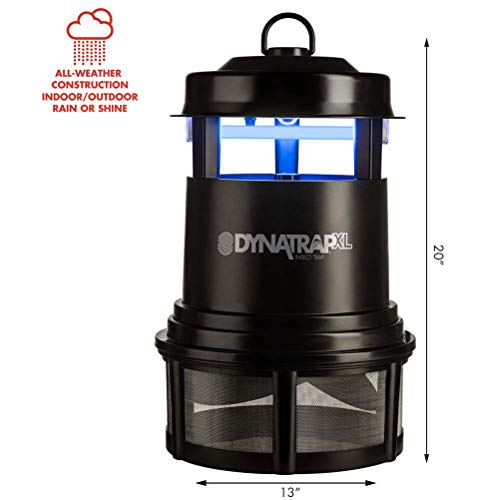 DynaTrap DT2000XL Extra-Large Insect Trap 2 UV Bulbs, 1 Acre, Black & Insect Trap (DT2000XLP), XL, Black