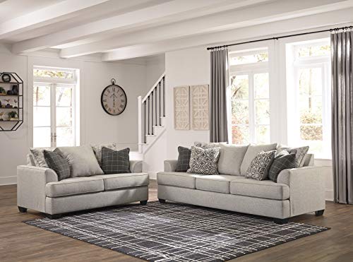 Signature Design by Ashley - Velletri Casual Loveseat w/ 2 Pillows, Beige