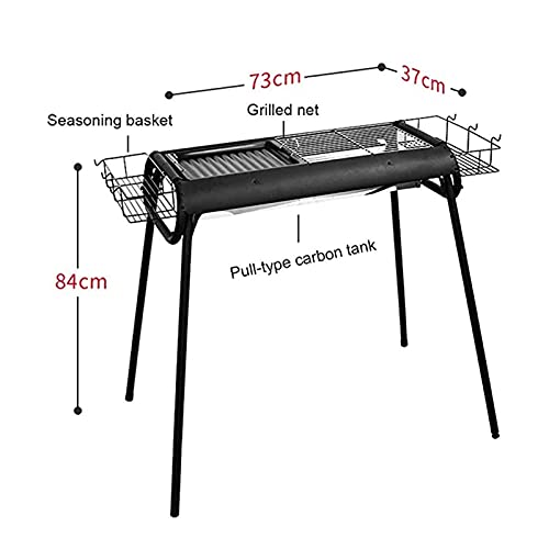 Barbecue Grill Outdoor BBQ Charcoal Grill Stainless Steel Smoker BBQ Grill Home Garden Grill Outdoor Camping Grill for 5-8 People Barbecue Shelves