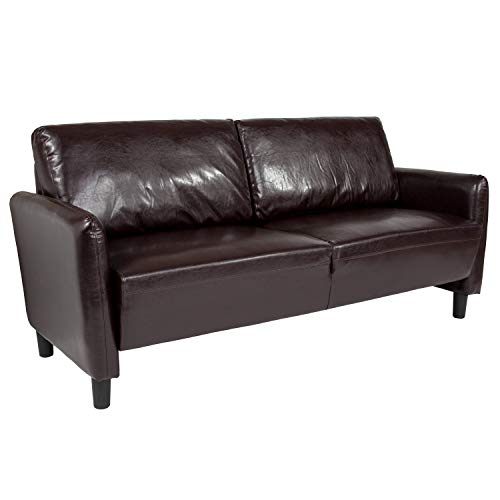 Flash Furniture Brown Leather Sofa