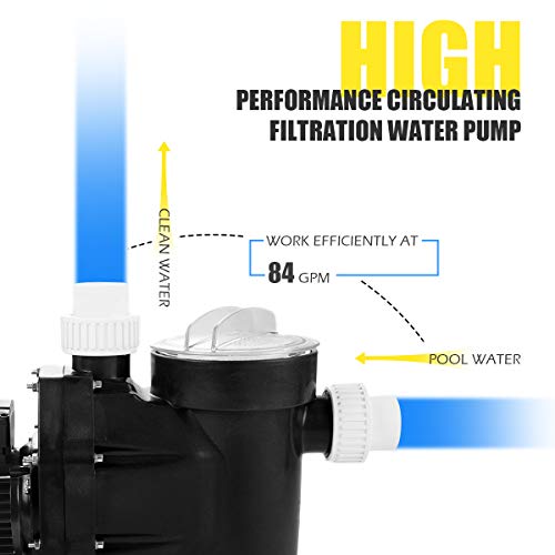 Goplus 1.5HP Swimming Pool Electric Pump Water Pump SPA DC 5040 GPH 1-1/2