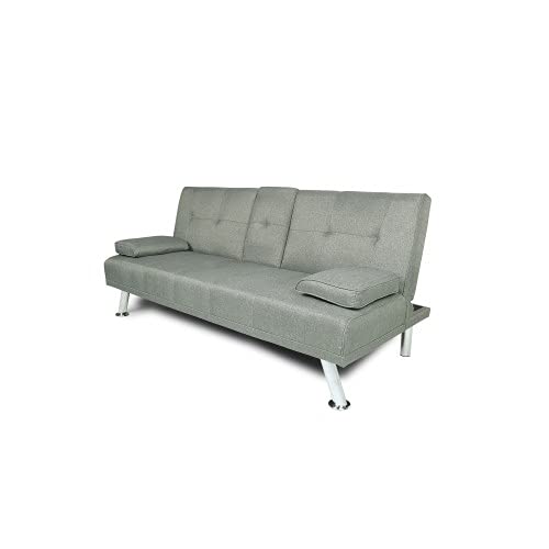 JINDAO Sofa Bed Pillow Light Grey Cloth Bed Reclining Chair Sleeper Reversible