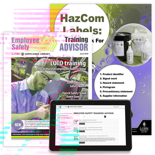 JJ Keller Employee Safety Training Advisor Newsletter - Print & Online Edition with 1 Poster per Month, 1-Yr. Subscription