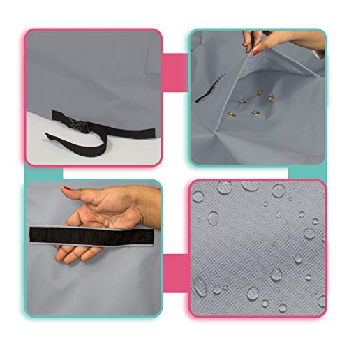 Outdoor Kitchen Cover 18 Oz Waterproof - Customize Your Kitchen Cover with Any Dimensions - 100% Weather Resistant Outdoor Kitchen Island Cover (Grey)