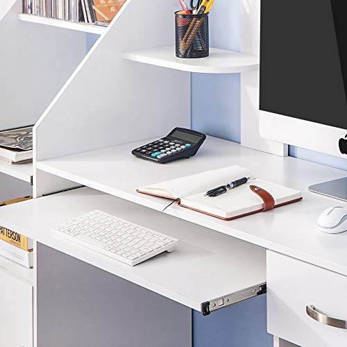 PovKeever Harper&Bright Designs WF186907 Multi-Functions Computer Desk with Cabinet (White