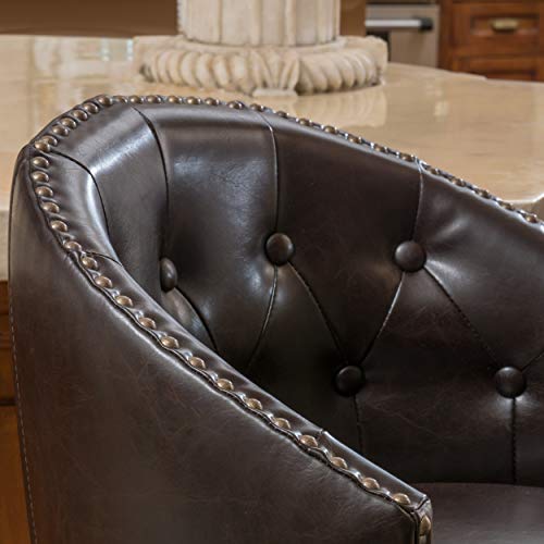 Christopher Knight Home Ogden KD Swivel Barstool (2 piece set) - Brown