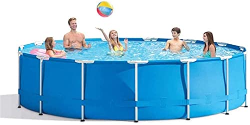Yuansr 10ft x 30in Round Round Frame Swimming Pool Metal Frame Pool Above Ground Pool Pond Family Swimming Pool Metal Frame Structure Pool Leisure (Color : Blue)