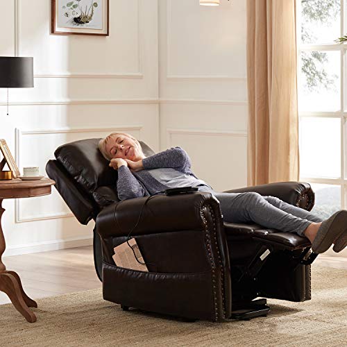 Lift Chair for Elderly Lift Chairs Power Reclining Chair Sofa Electric Recliner Chairs with Remote Control Soft PU Lounge