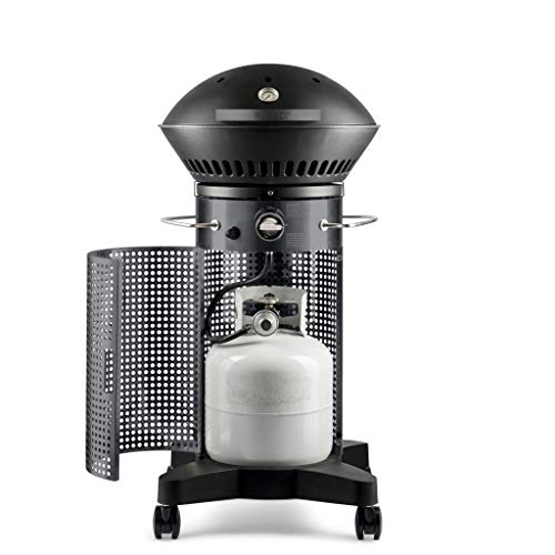 Fuego F21C-H Element Hinged Propane Gas Grill, Dark Gray