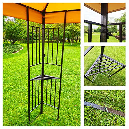 10x10 Ft Outdoor Patio Gazebos Garden Canopy Tents with Ventilated Double Roof Mosquito Net(Detachable Mesh Screen On All Sides),Shading Waterproof Pergola Suitable for Lawn Garden Backyard and Deck
