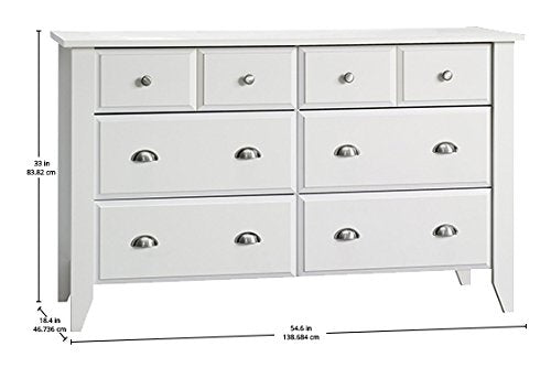 Sauder Shoal Creek Dresser, Soft White finish