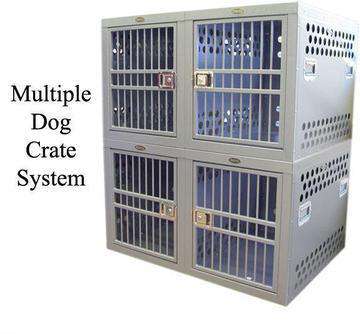 Zinger 10-DX4500-2-FD Deluxe Stationary Heavy Duty Aluminum Dog Crate Professional 4500 24