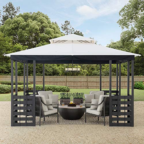 SummerCove Brook Park 11 x 13 ft. 2-Tier Gazebo, White