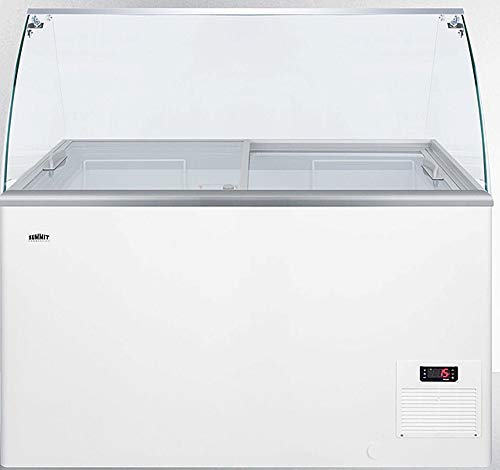 Summit Appliance NOVAGDC45KIT Curved Glass Sneezeguard Kit for Installation On NOVA45 Ice Cream Freezer, Aluminum Work Surface, Easy Installation, Dimensions 18.0